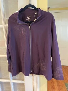 Chico’s Zenergy Purple Zip-Front Women’s Jacket